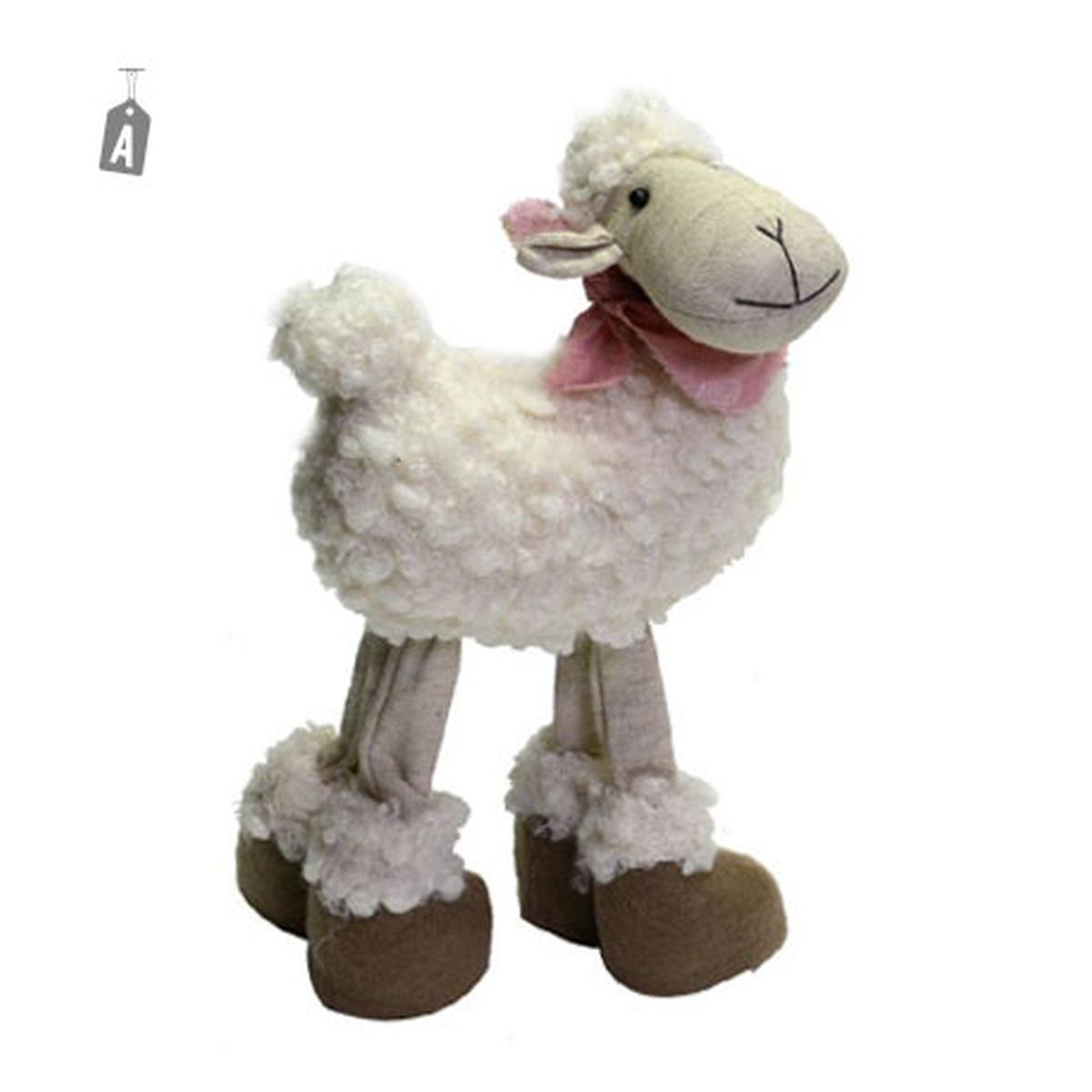 Pecora Bianco con Sciarpa cm.15x6x25 | Vacchetti