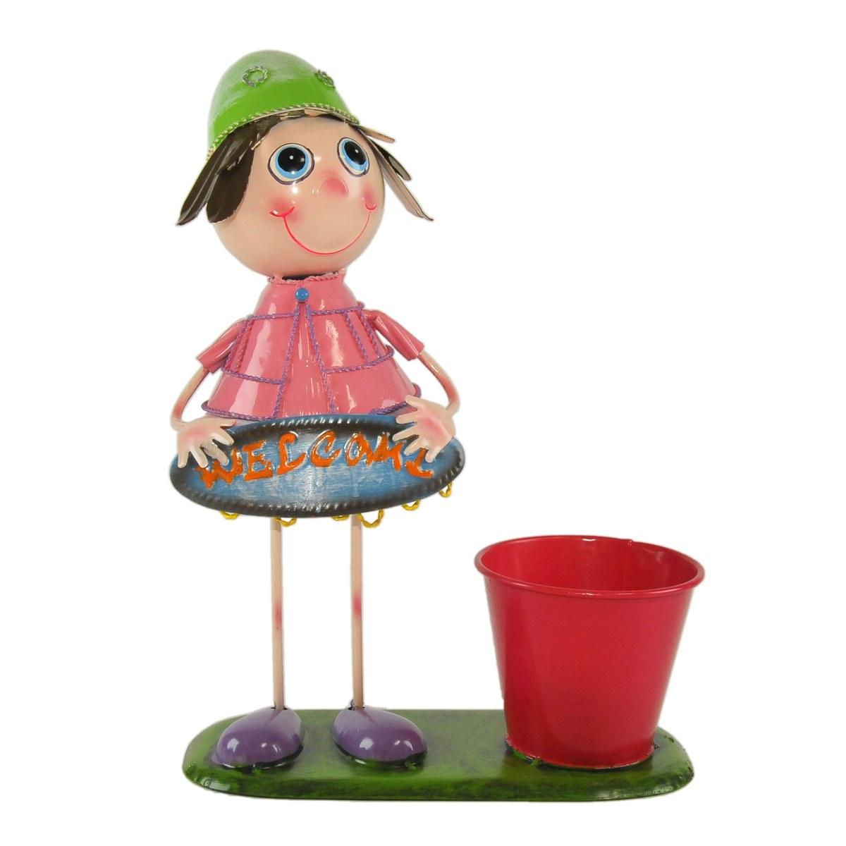 Portavaso Metallo Bimba Rosa cm.37 | Vacchetti