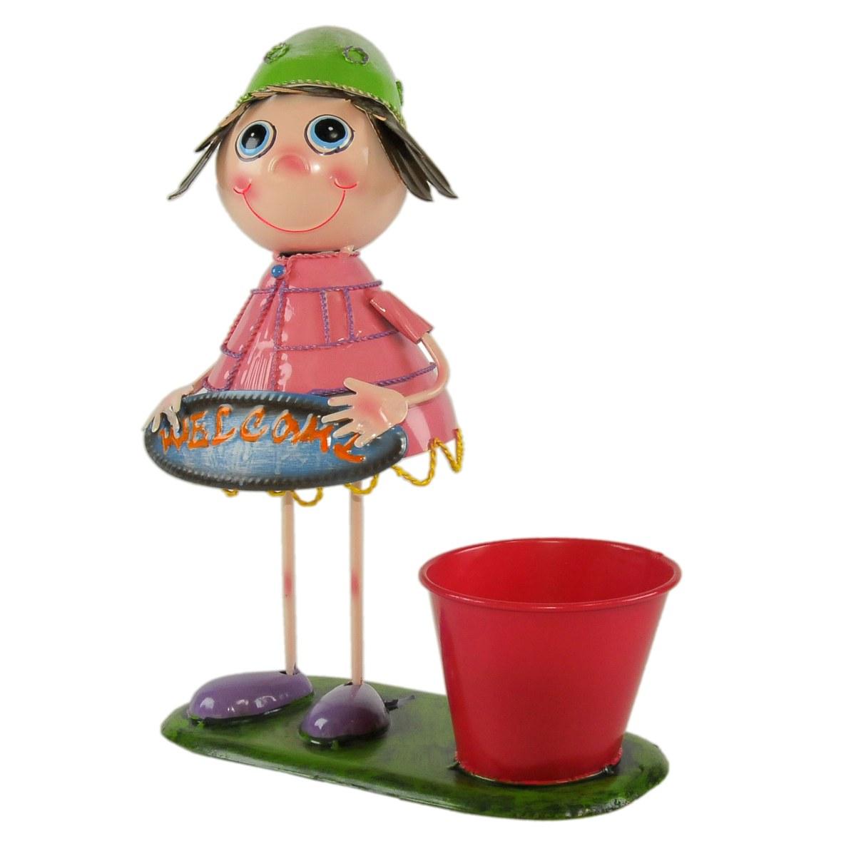 Portavaso Metallo Bimba Rosa cm.37 | Vacchetti