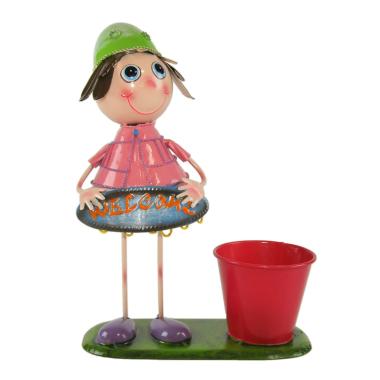 Portavaso Metallo Bimba Rosa cm.37 | Vacchetti