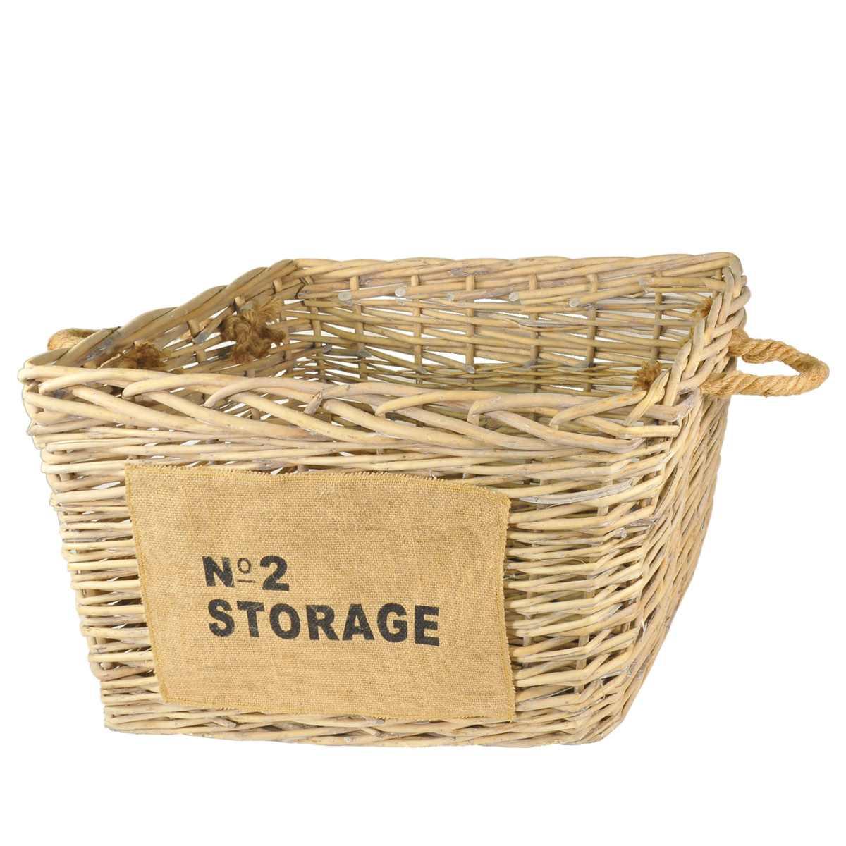 Cesto Vimini Portalegna Storage cm.56x43x30 | Vacchetti