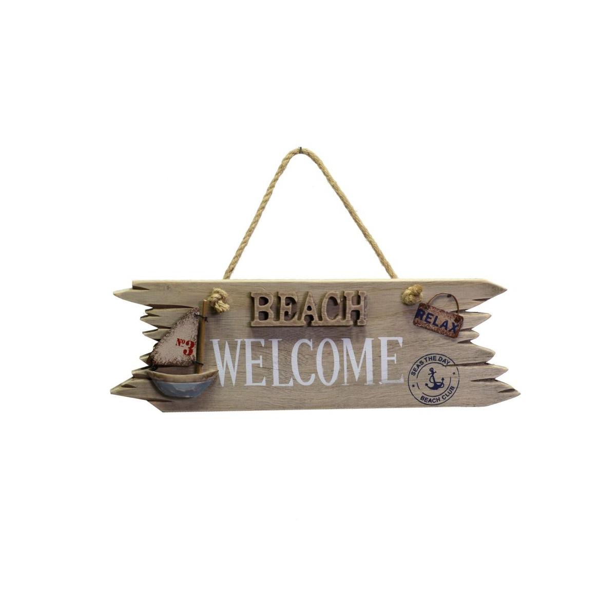 Targa Legno Mare Welcome Beach cm.44x13 | Vacchetti