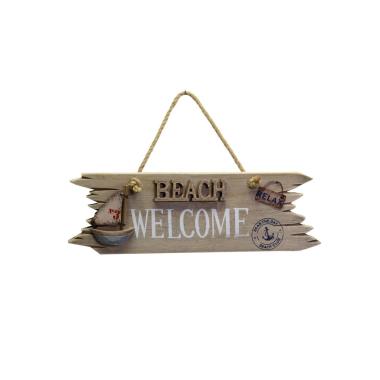 Targa Legno Mare Welcome Beach cm.44x13 | Vacchetti