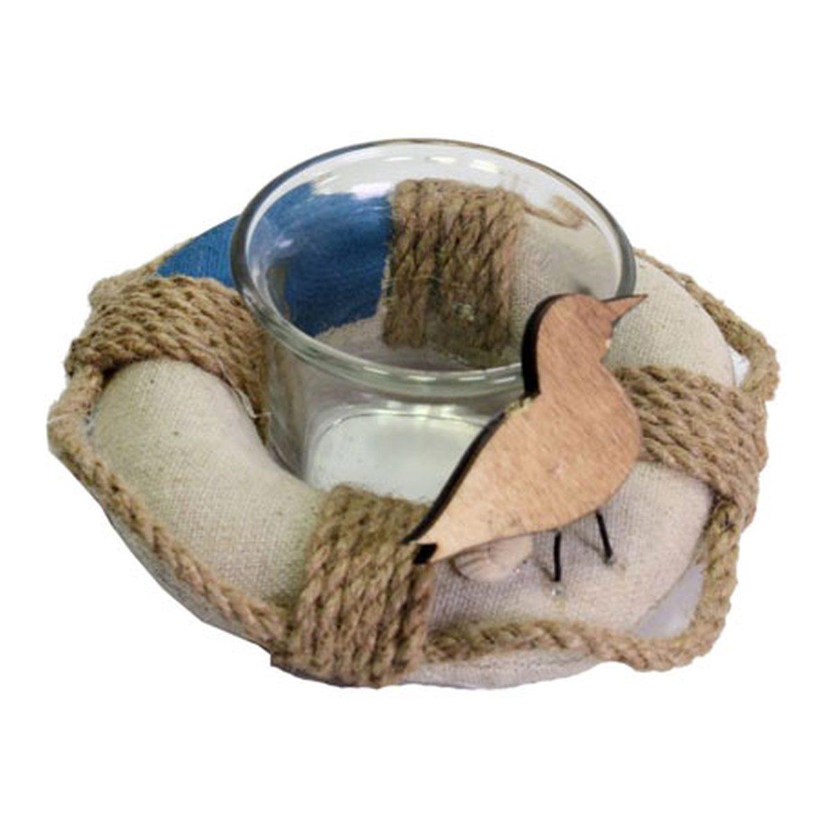 Portacandela Vetro Salvagente Mare cm.Ø11 |Vacchetti