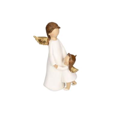 Angelo Resina Bianco e Oro cm.26,5 |Vacchetti