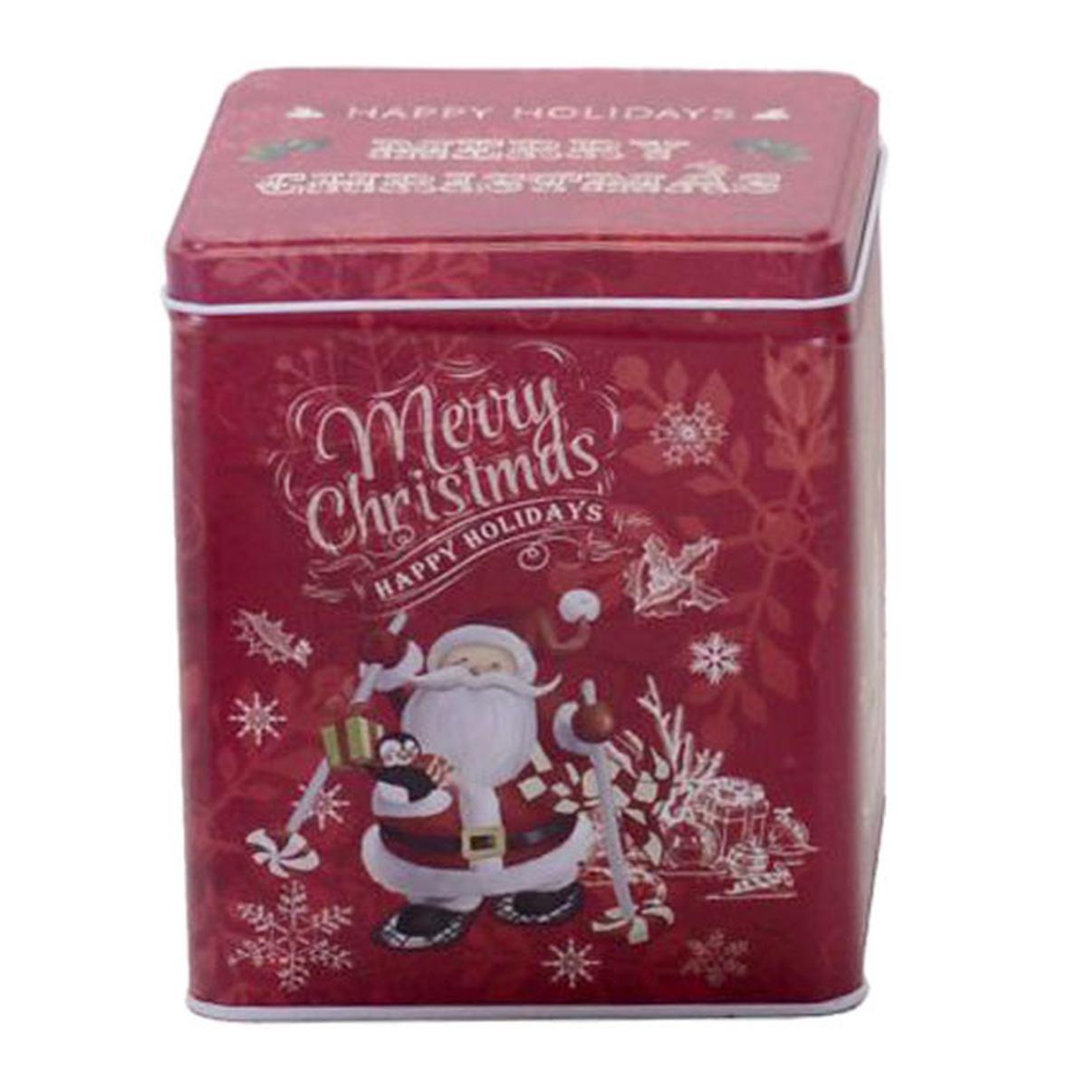 Scatola Natale Metallo Quadra cm.13x13x16 |Vacchetti