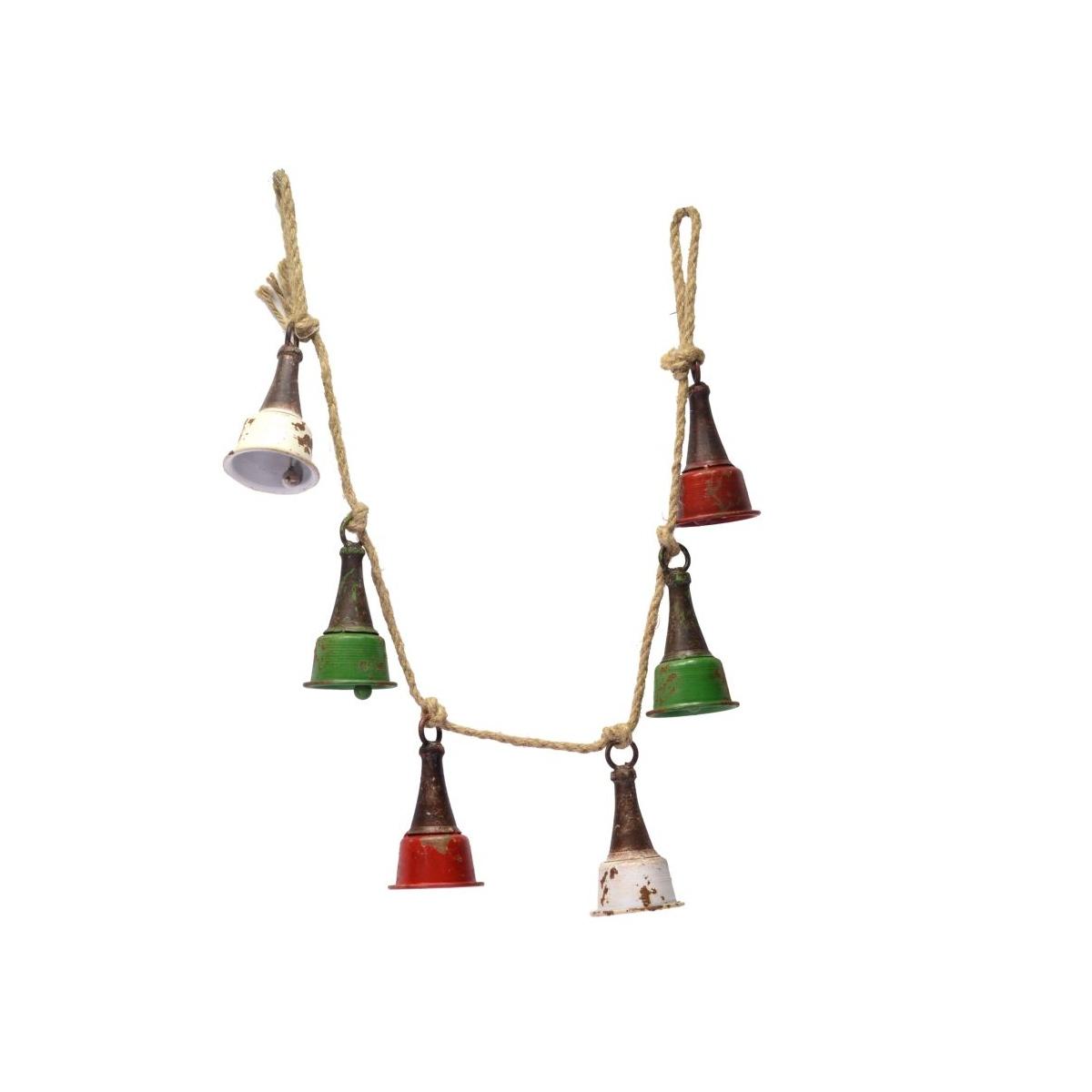 Decorazione Natalizia Campane Metallo con Corda cm.89 |Vacchetti