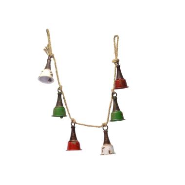 Decorazione Natalizia Campane Metallo con Corda cm.89 |Vacchetti