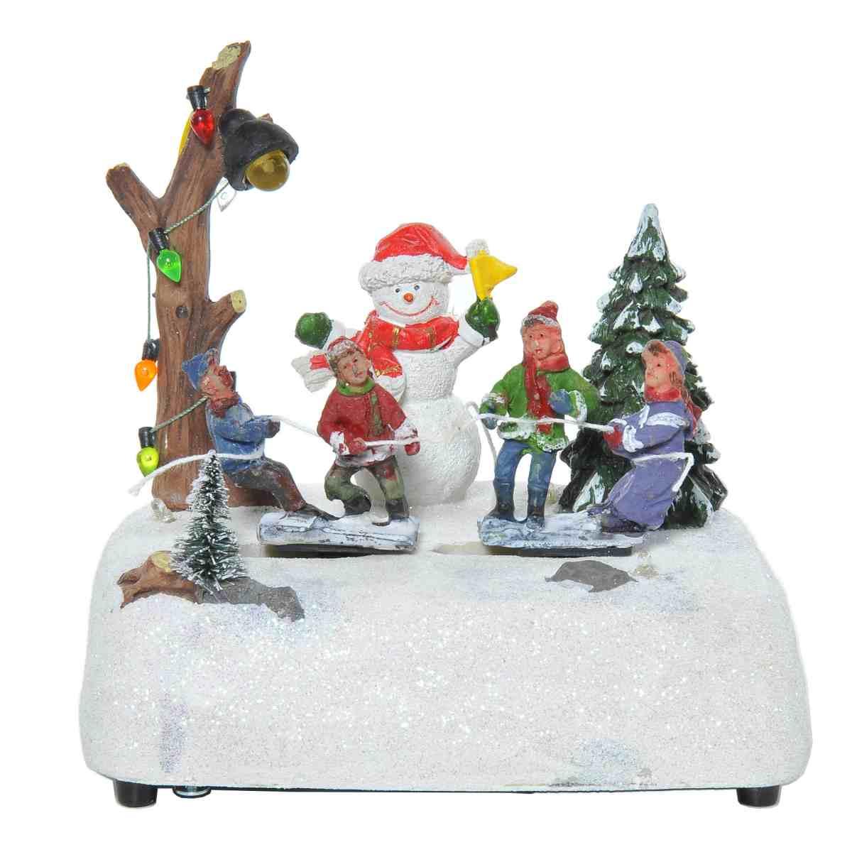 Giostra Natale Tiro alla Fune Luci Mov Suoni a Batterie |Vacchetti