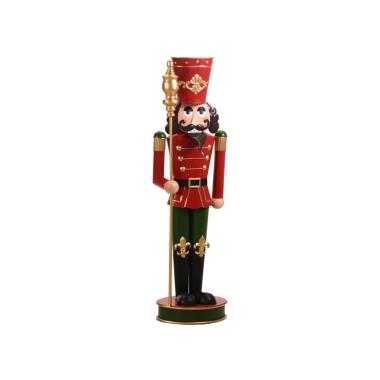 Soldatino Schiaccianoci cm.184 Metallo con Lancia |Vacchetti