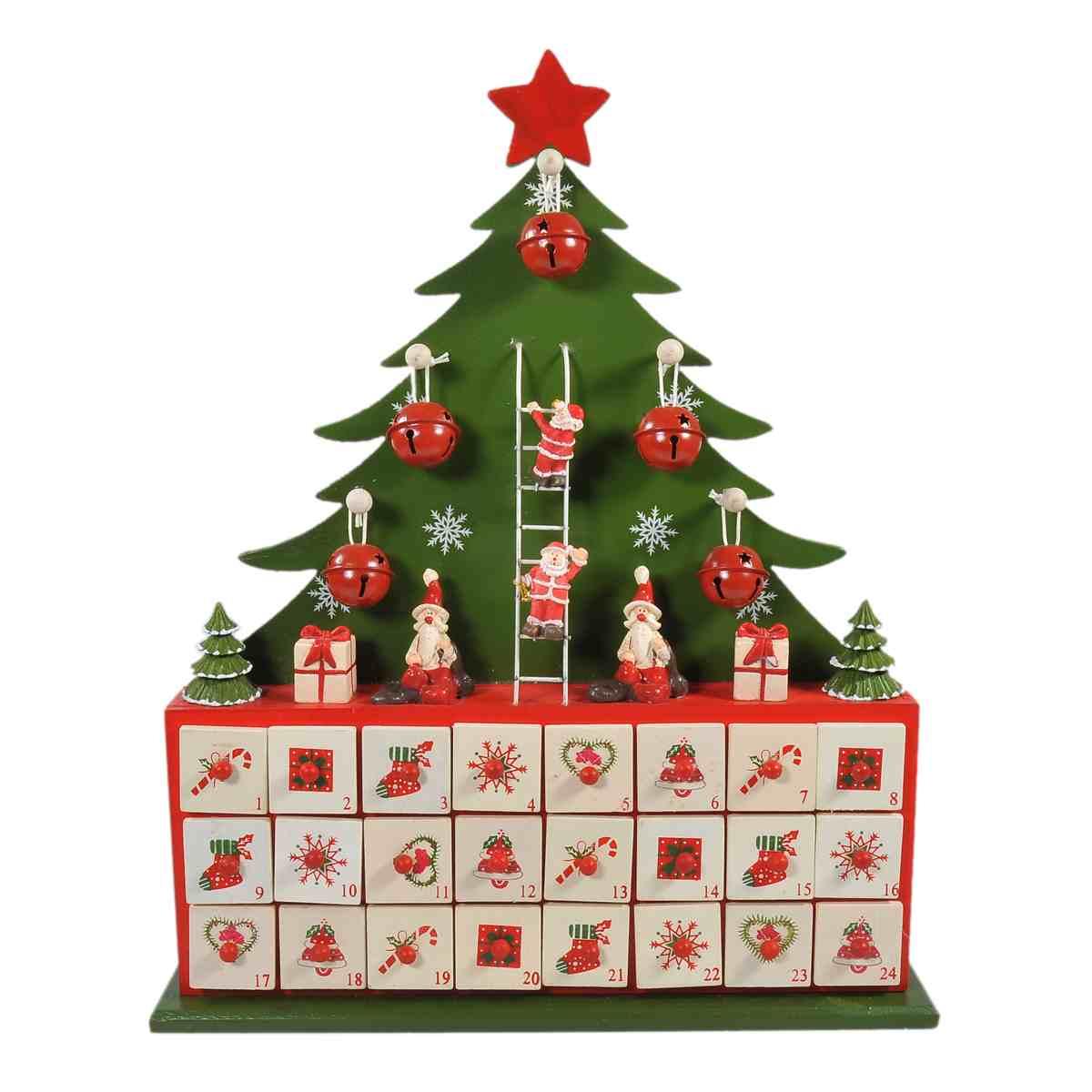 Calendario Avvento Albero Legno con Ccm.40 |Vacchetti