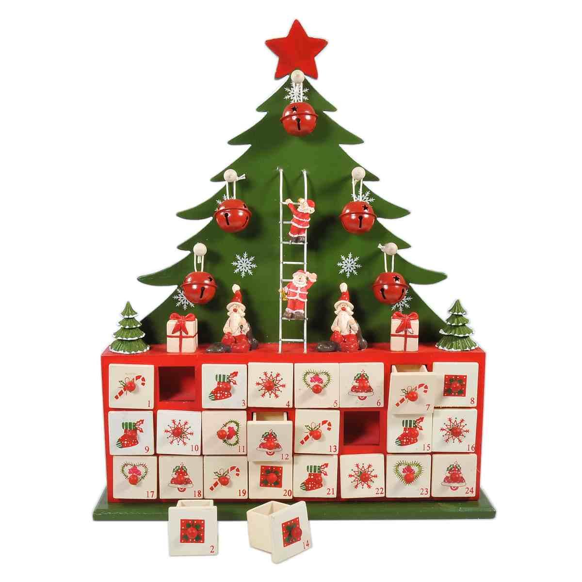 Calendario Avvento Albero Legno con Ccm.40 |Vacchetti