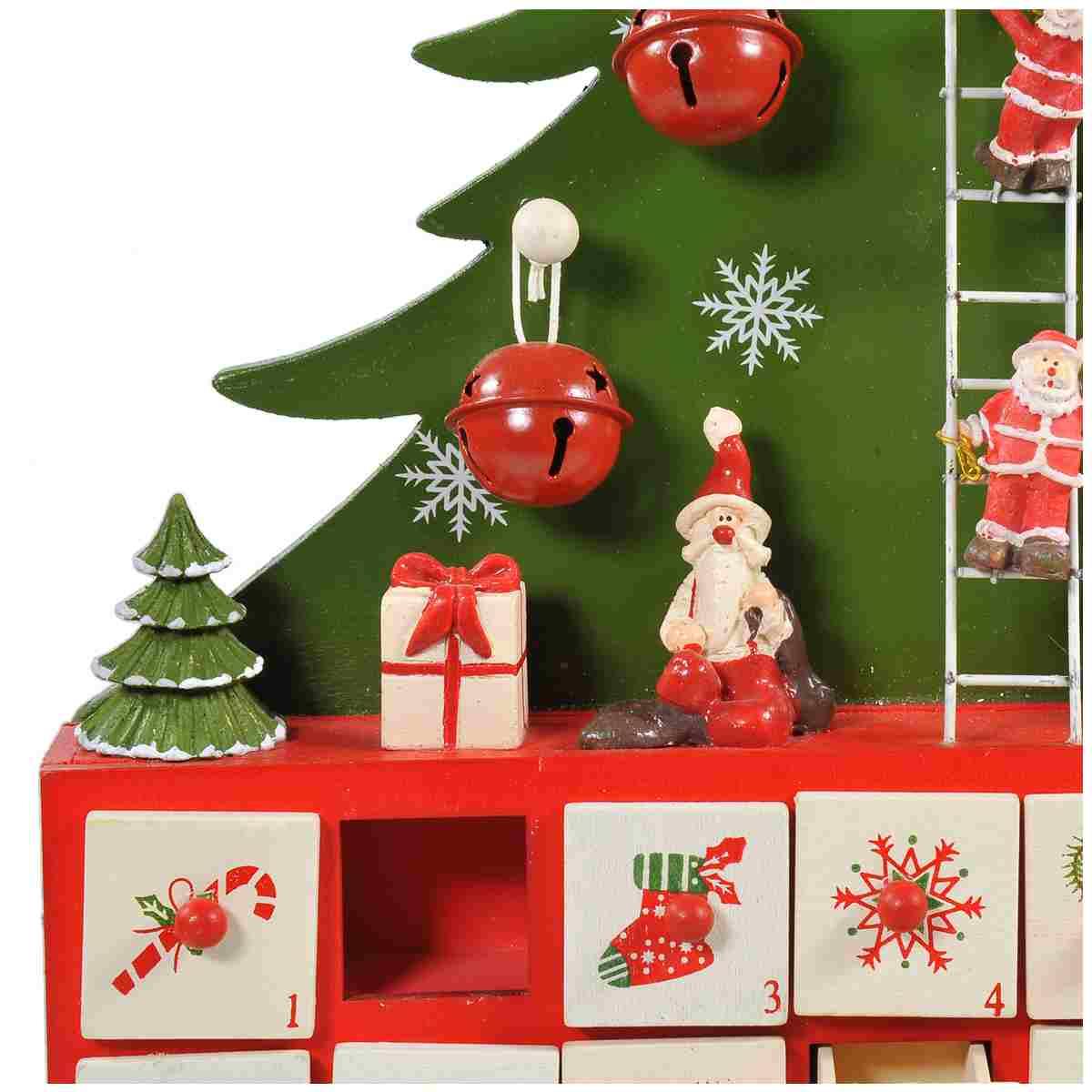 Calendario Avvento Albero Legno con Ccm.40 |Vacchetti