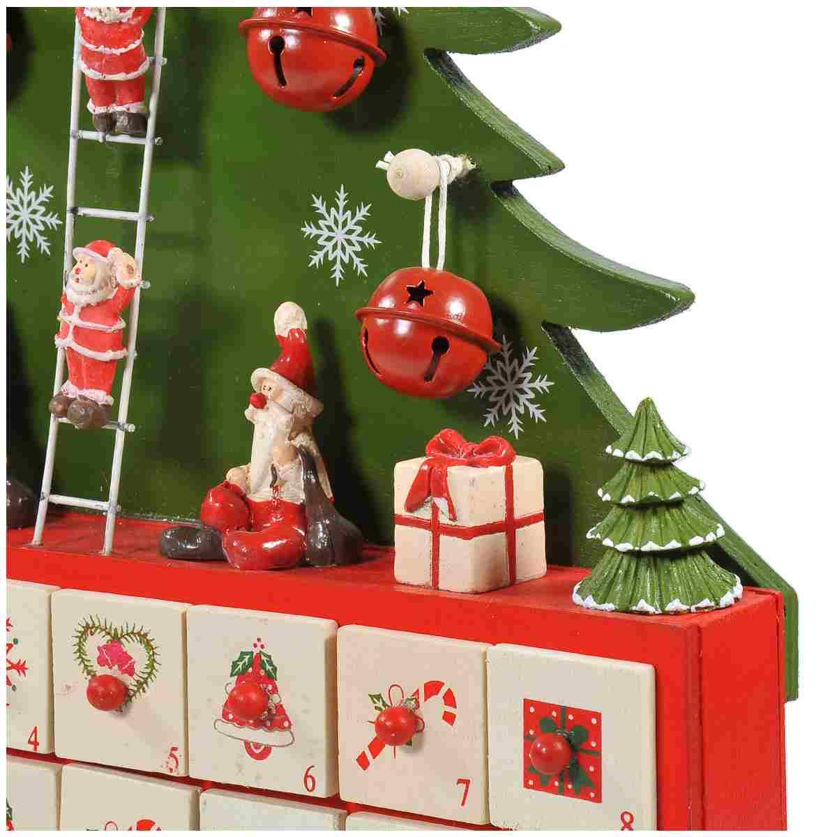 Calendario Avvento Albero Legno con Ccm.40 |Vacchetti