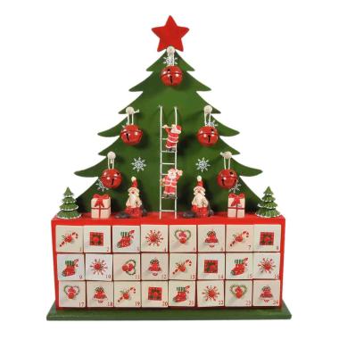 Calendario Avvento Albero Legno con Ccm.40 |Vacchetti