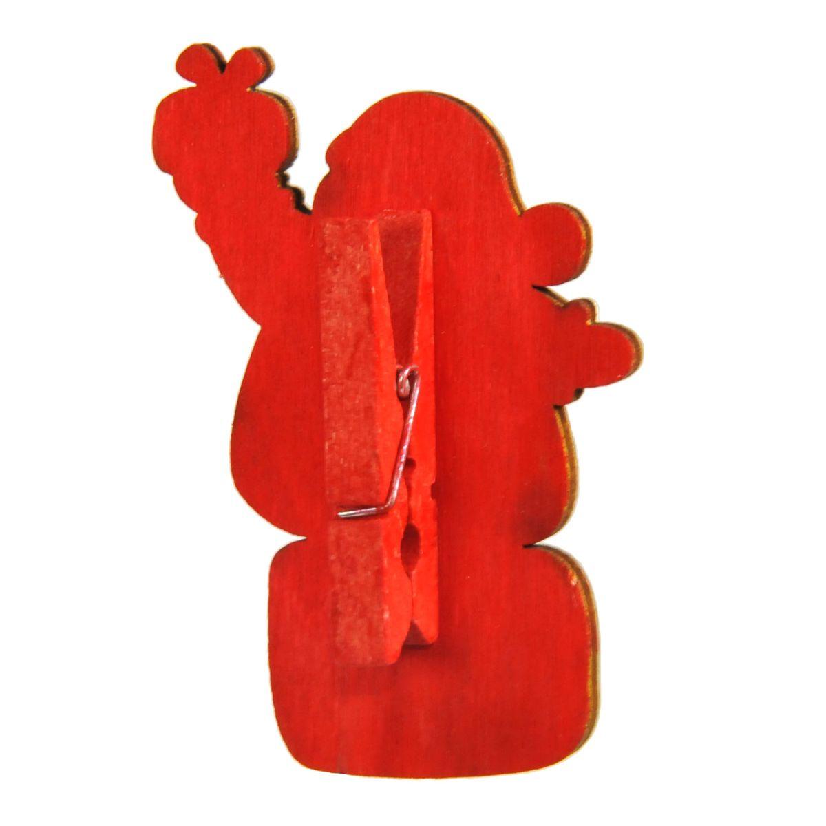 Molletta Natale Legno Babbo Natale cm.9 |Vacchetti