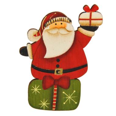 Molletta Natale Legno Babbo Natale cm.9 |Vacchetti