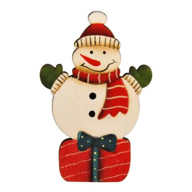 Molletta Natale Legno Pupazzo di Neve cm.8 |Vacchetti