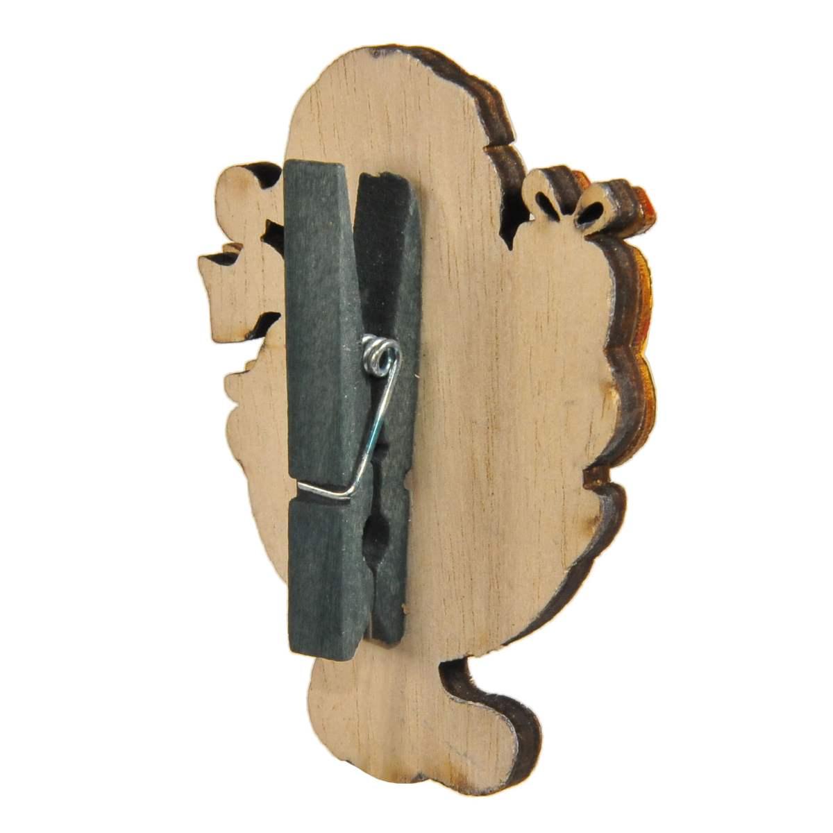 Molletta Natale Legno Pupazzo Neve con Doni c7 |Vacchetti