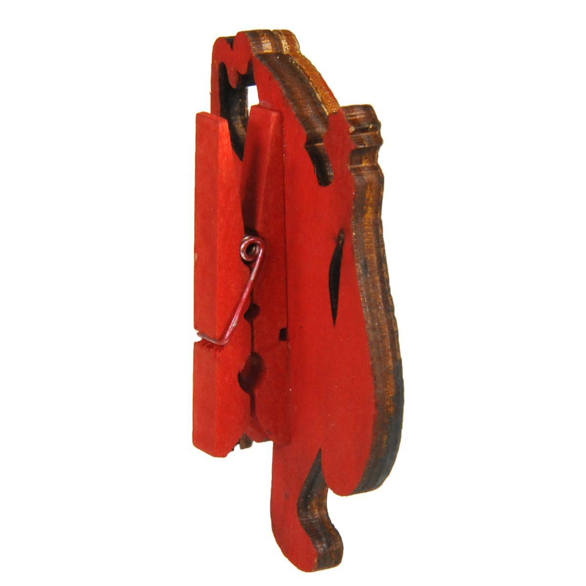 Molletta Natale Legno Babbo Natale cm.7 |Vacchetti