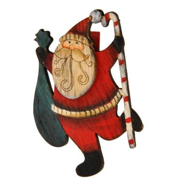 Molletta Natale Legno Babbo Natale cm.7 |Vacchetti