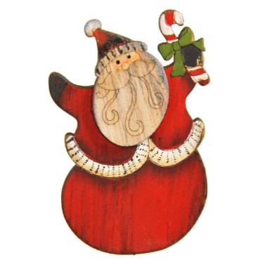 Molletta Natale Legno Babbo Natale cm.7