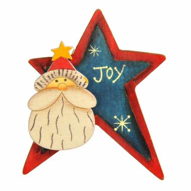 Molletta Natale Legno Stella Joy cm.8,5 |Vacchetti