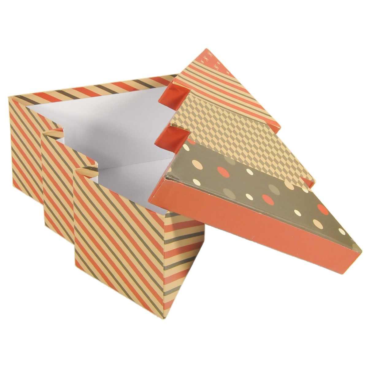 Scatola Natale Cartone Albero cm.18x21xh8,5 |Vacchetti