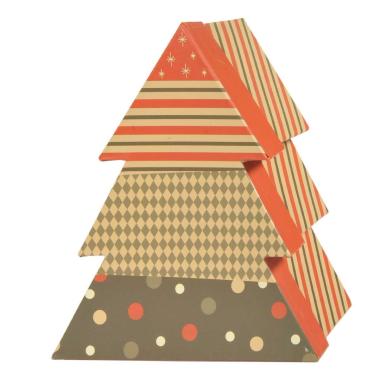 Scatola Natale Cartone Albero cm.18x21xh8,5 |Vacchetti