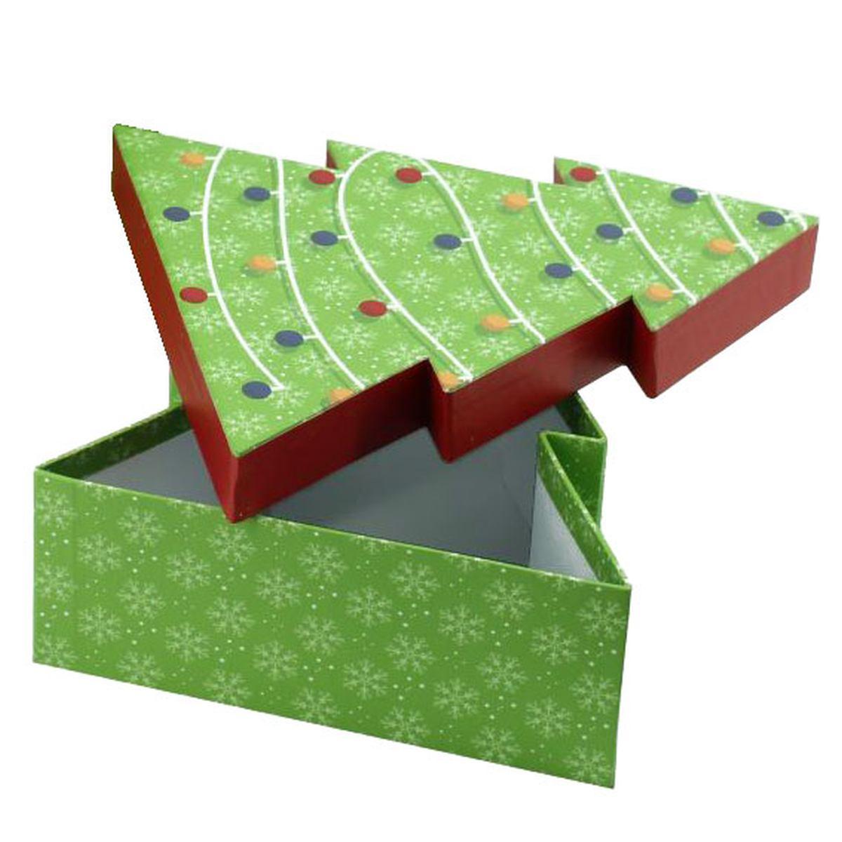 Scatola Natale Cartone Albero cm.19x21xh9 |Vacchetti