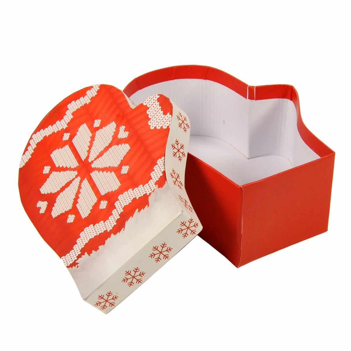 Scatola Natale Cartone Guanto cm.15,5x11,5x6