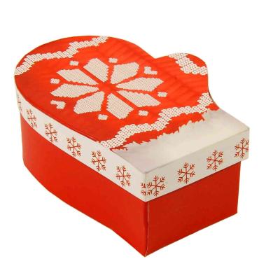 Scatola Natale Cartone Guanto cm.15,5x11,5x6