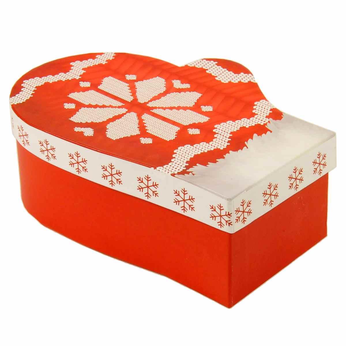 Scatola Natale Cartone Guanto cm.14,5x18,5x7 104A