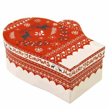Scatola Natale Cartone Guanto cm.14,5x18,5x7 104B