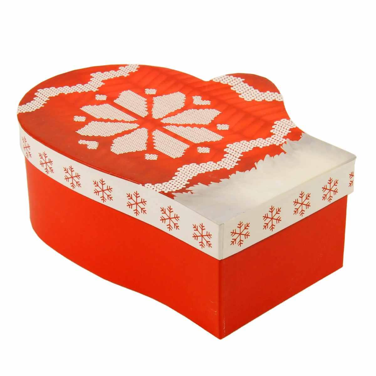 Scatola Natale Cartone Guanto cm.21x17x8