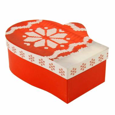 Scatola Natale Cartone Guanto cm.21x17x8