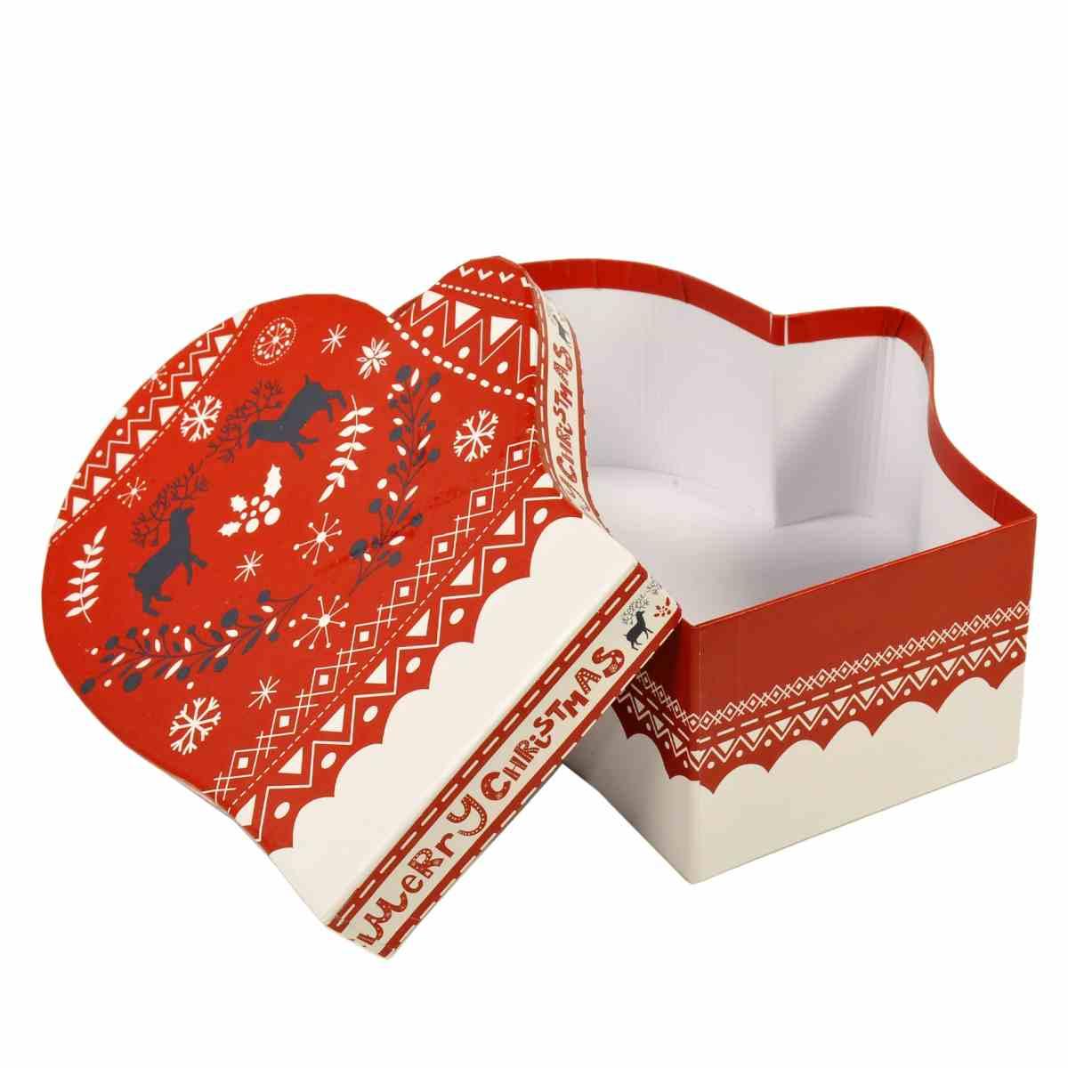 Scatola Natale Cartone Guanto cm.21x17x8