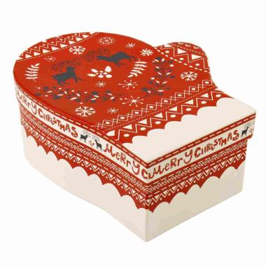 Scatola Natale Cartone Guanto cm.21x17x8