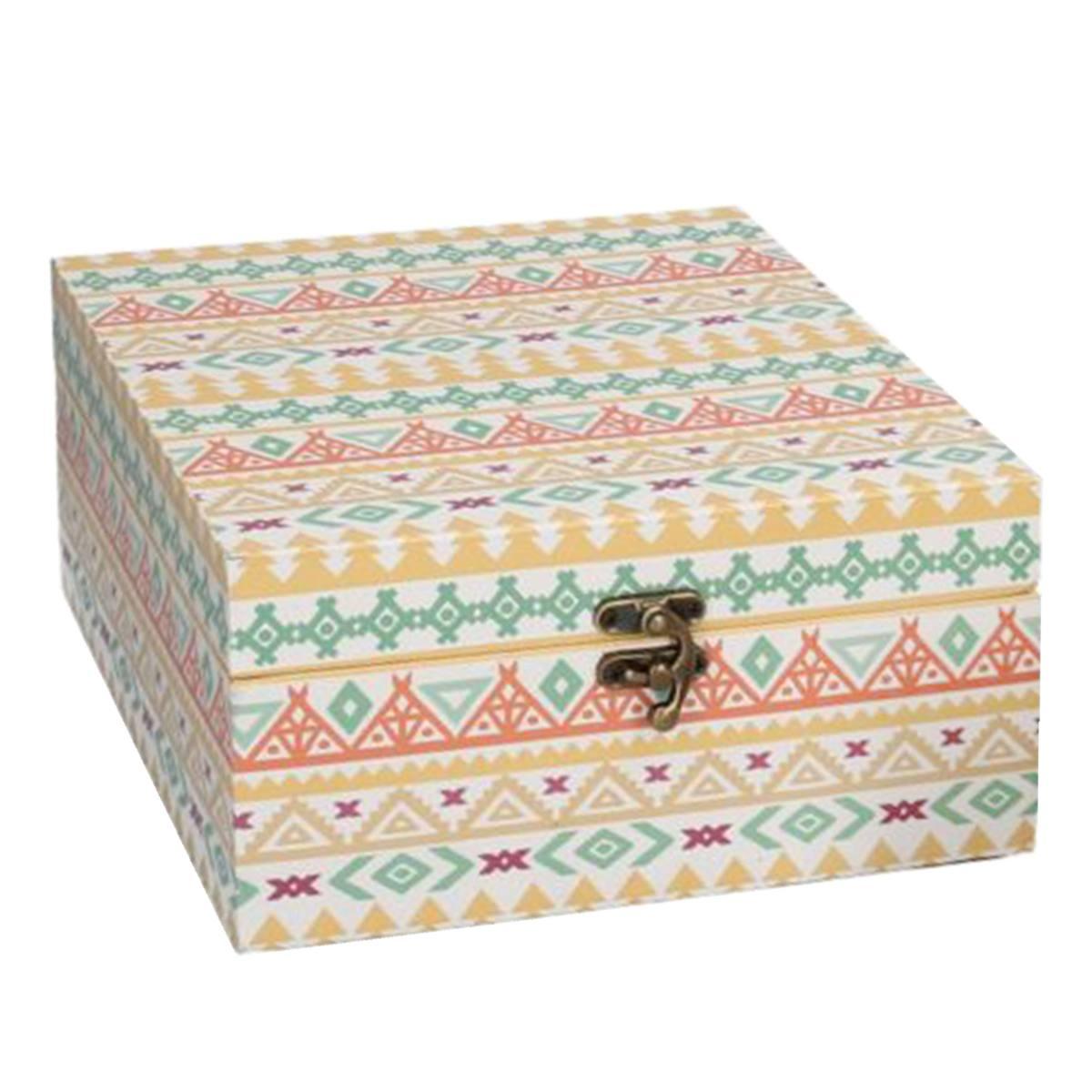 Scatola Legno Etnica Gialla cm.20x20xh10 | Vacchetti