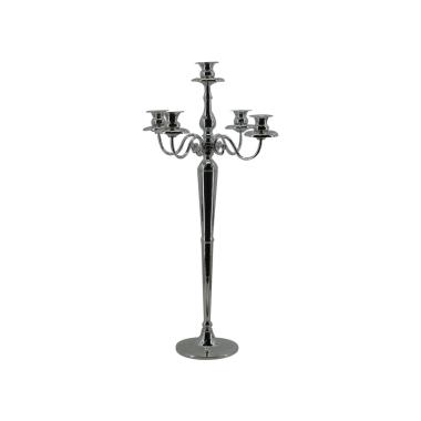 Candelabro Metallo Argento 5p cm.h77 |Vacchetti