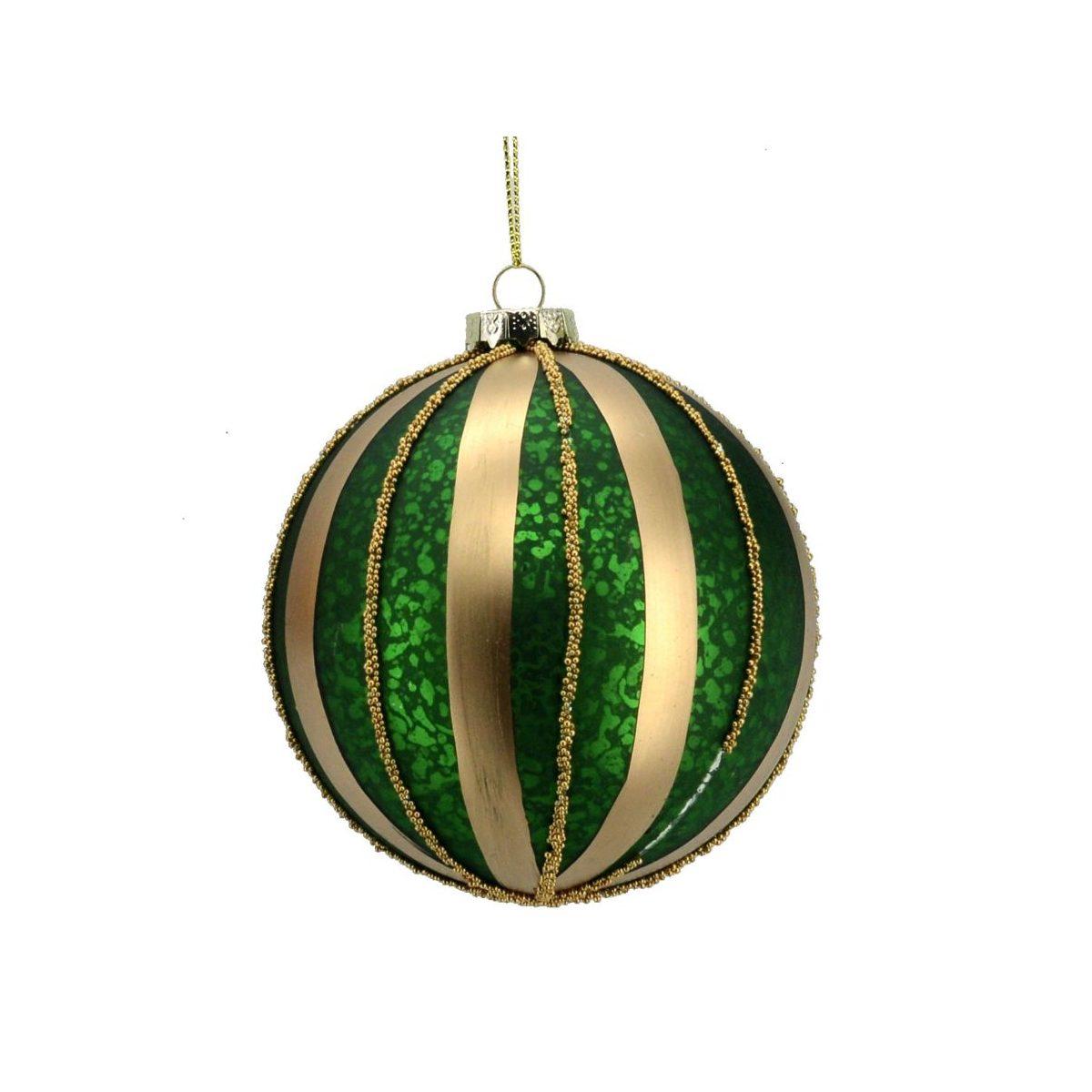 Pallina Natale Vetro cm.8 Oro Opaco Verde |Vacchetti