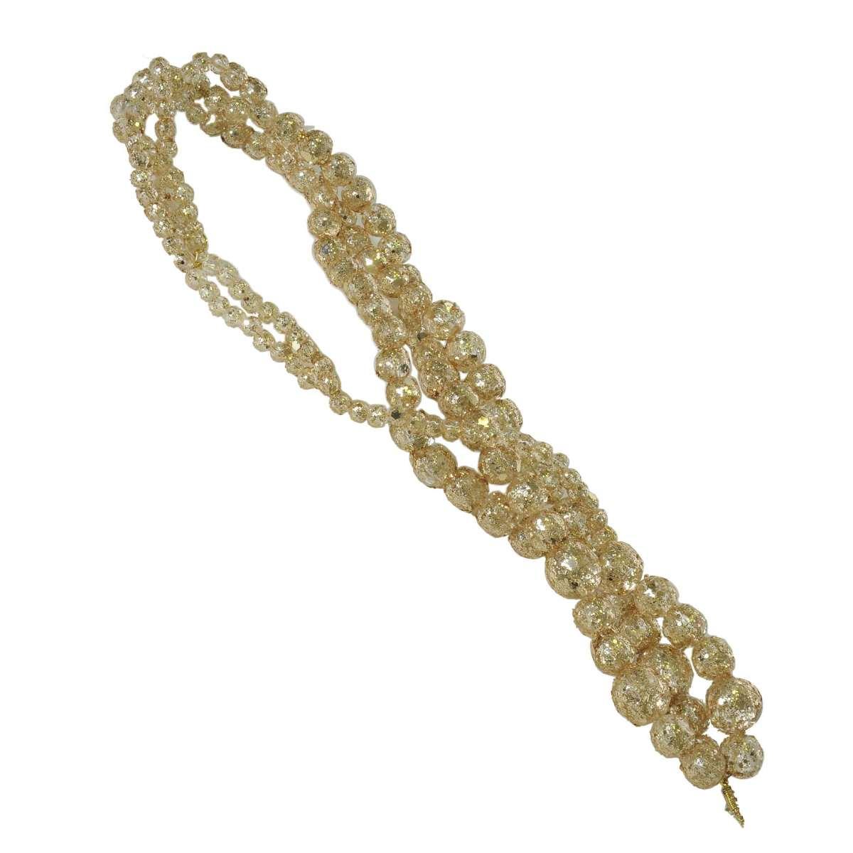 Decorazione Natalizia Diamanti Oro Glitter cm.4x40 |Vacchetti