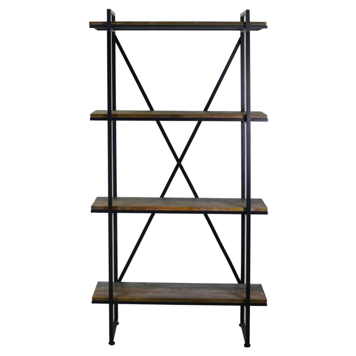 Libreria Scaffale Metallo Vintage cm.90x32xh180 | Vacchetti