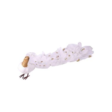 Pavone in Piume Bianche cm.80x22 |Vacchetti