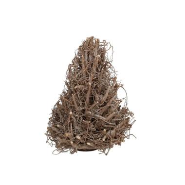 Albero Natale cm.44 Legno con Glitter Argento |Vacchetti