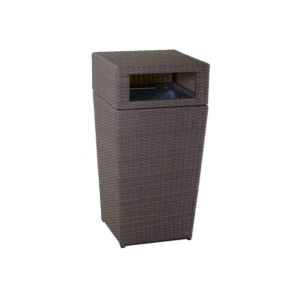 Pattumiera Polyrattan Atlanta Grigio | Vacchetti