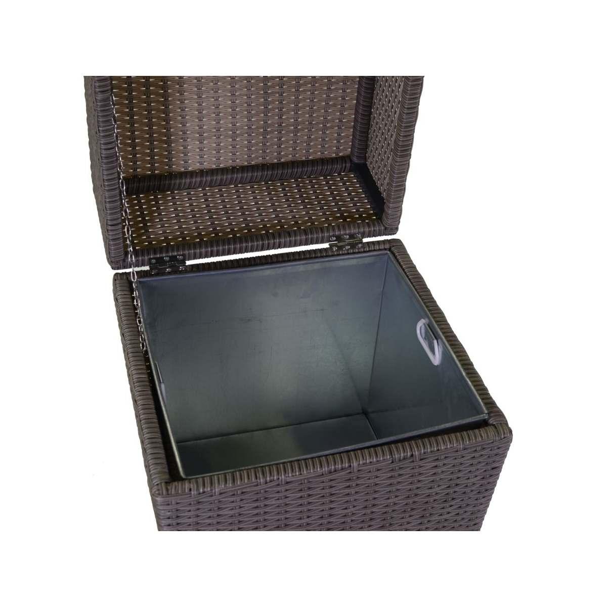 Pattumiera Polyrattan Atlanta Grigio | Vacchetti