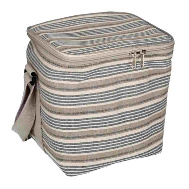 Borsa Termica Righe Beige/Blu cm.22 | Vacchetti