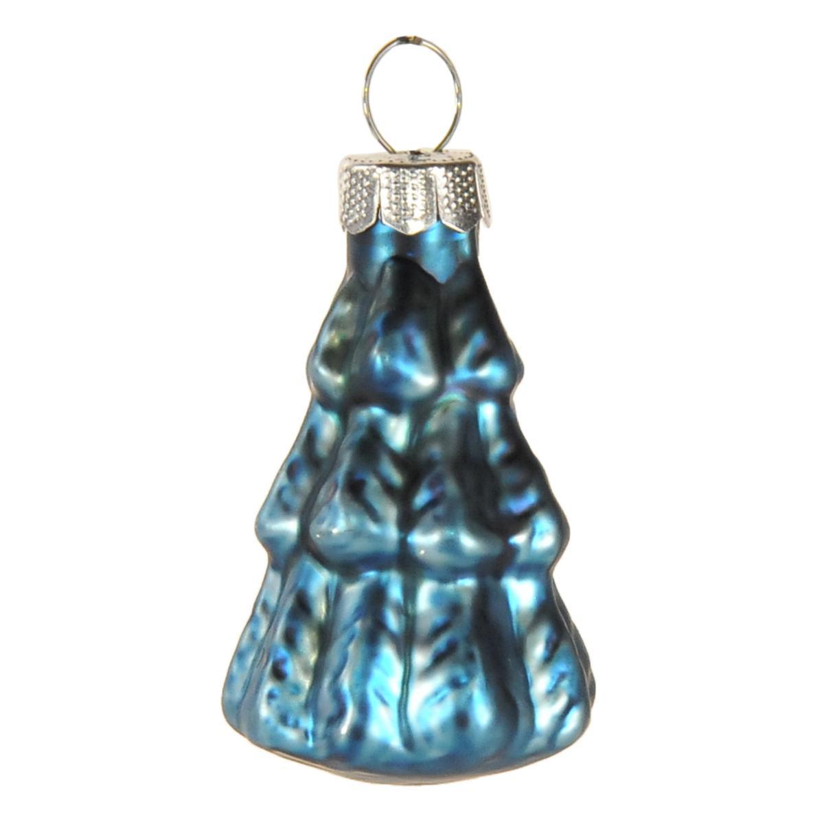 Pallina Natale Vetro cm.5 Albero Azzurro pz.8