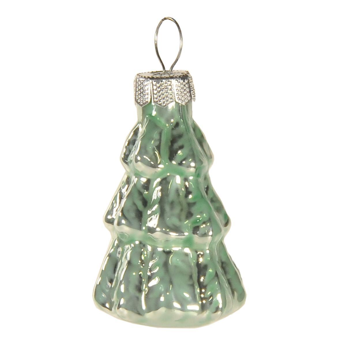 Pallina Natale Vetro cm.5 Albero Azzurro pz.8